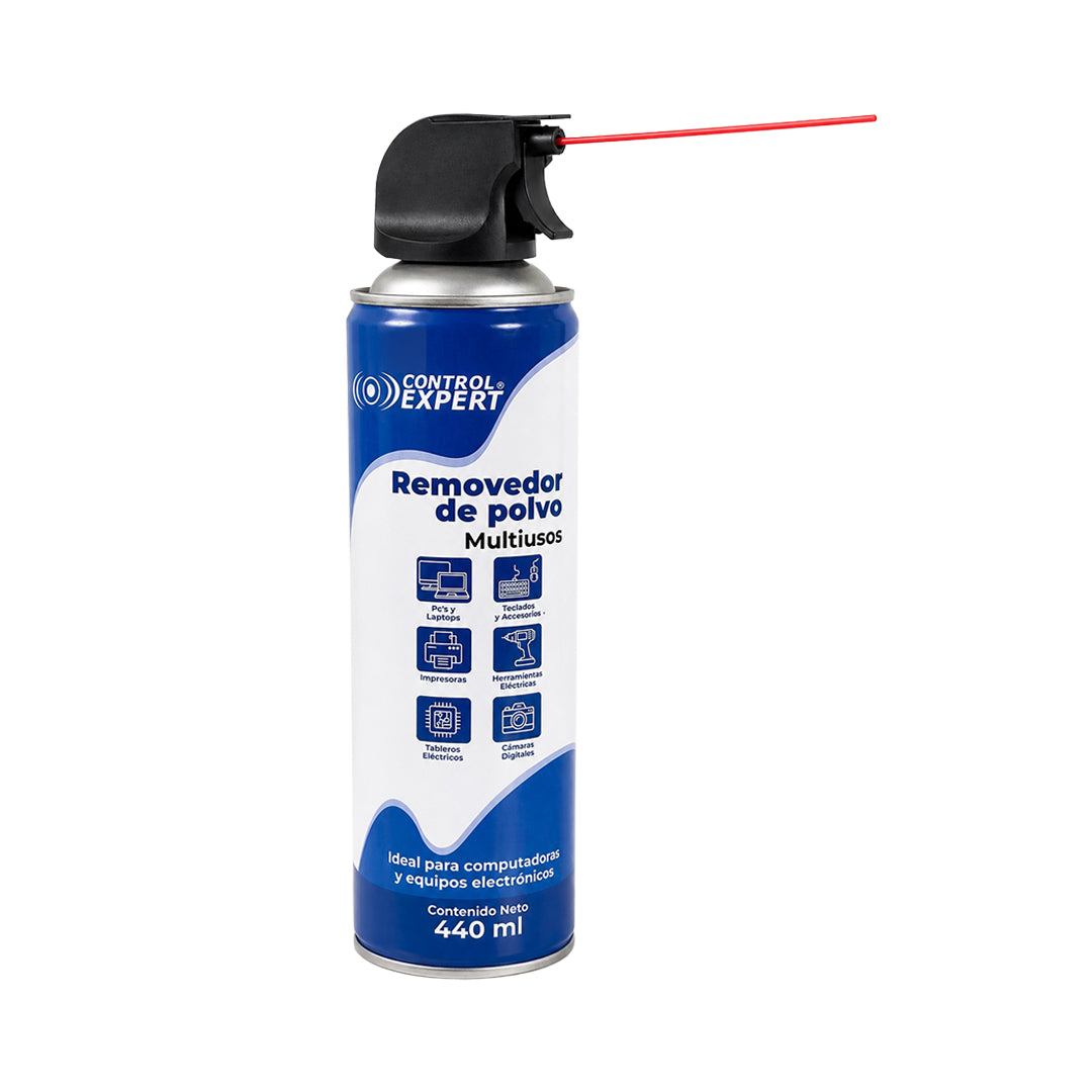 Removedor de Polvo Aire Comprimido Multiusos 440 ml para PC, Teclados, Electrónicos y Herramientas
