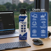 Removedor de Polvo Aire Comprimido Multiusos 440 ml para PC, Teclados, Electrónicos y Herramientas