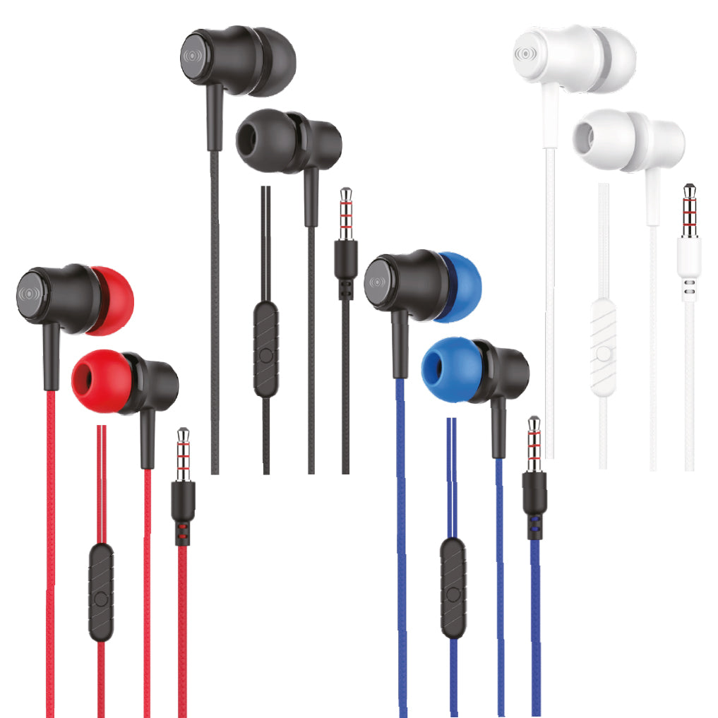 Audífonos con Cable CE-AU47 – Entrada 3.5 mm, Varios Colores