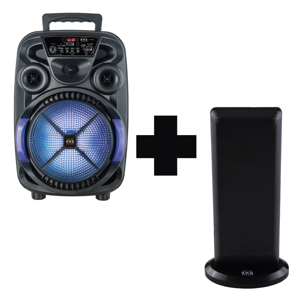 Kit Bocina Bluetooth de 8 Pulgadas mas Antena Digital HD