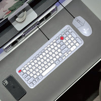 Combo teclado y mouse alámbrico USB diseño moderno de marco estrecho, velocidad de respuesta, compatible con Windows 8/10/11 y Android