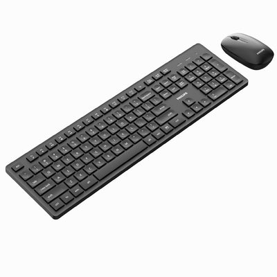 PHILIPS Combo Teclado y Mouse Inalámbricos SPT6318B/85, Conexión 2.4 GHz, Mouse Silencioso 1600 dpi, Teclas Multimedia, Diseño Compacto, Compatible con Windows, Mac y Linux